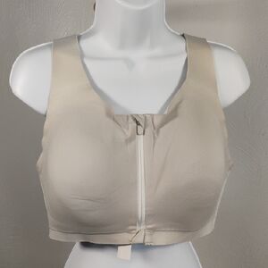 Lululemon Athletica Gray Crossback Zip Up Sports Bra Size 38DDD